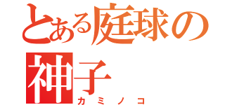 とある庭球の神子（カミノコ）