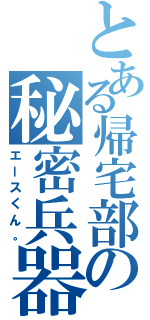 とある帰宅部の秘密兵器（エースくん。）