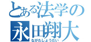 とある法学の永田翔大（ながたしょうだい）