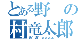 とある野の村竜太郎（あ"あ"ぁぁぁぁ）