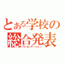 とある学校の総合発表（プレゼンテーション）