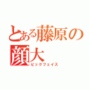 とある藤原の顔大（ビックフェイス）