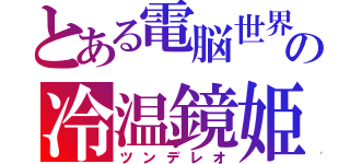 とある電脳世界の冷温鏡姫（ツンデレオ）