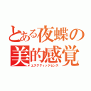 とある夜蝶の美的感覚（エステティックセンス）