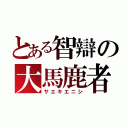 とある智辯の大馬鹿者（サエキエニシ）