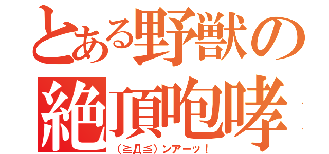 とある野獣の絶頂咆哮（（≧Д≦）ンアーッ！）