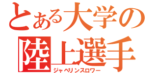 とある大学の陸上選手（ジャベリンスロワー）