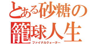 とある砂糖の籠球人生（ファイナルクォーター）