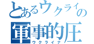 とあるウクライナへの軍事的圧力（ウクライナ）