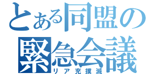 とある同盟の緊急会議（リア充撲滅）