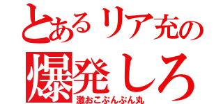 とあるリア充の爆発しろ（激おこぷんぷん丸）