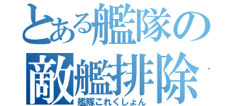 とある艦隊の敵艦排除（艦隊これくしょん）