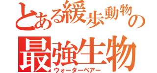 とある緩歩動物の最強生物（ウォーターベアー）