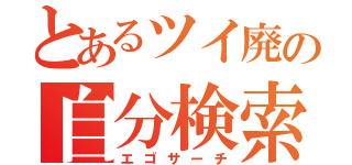 とあるツイ廃の自分検索（エゴサーチ）