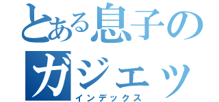 とある息子のガジェット通信（インデックス）