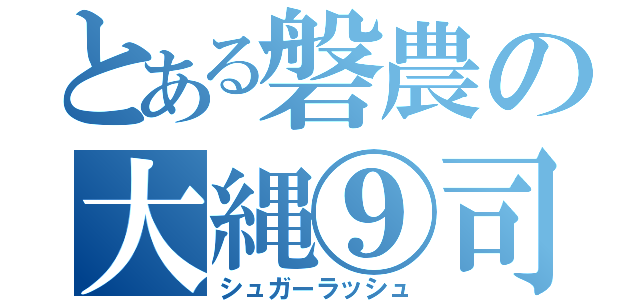 とある磐農の大縄⑨司（シュガーラッシュ）
