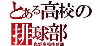 とある高校の排球部（烏野高校排球部）