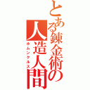 とある錬金術の人造人間（ホムンクルス）