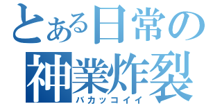 とある日常の神業炸裂（バカッコイイ）