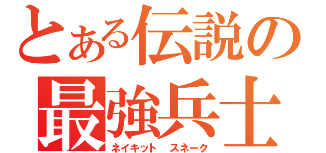 とある伝説の最強兵士（ネイキット　スネーク）