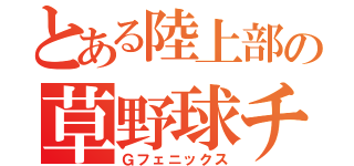 とある陸上部の草野球チーム（Ｇフェニックス）