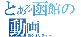 とある函館の動画（低クオリティー）