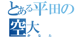 とある平田の空大（かなた）