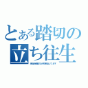 とある踏切の立ち往生（現在安全確認のため列車停止しています）