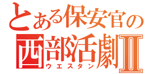 とある保安官の西部活劇Ⅱ（ウエスタン）