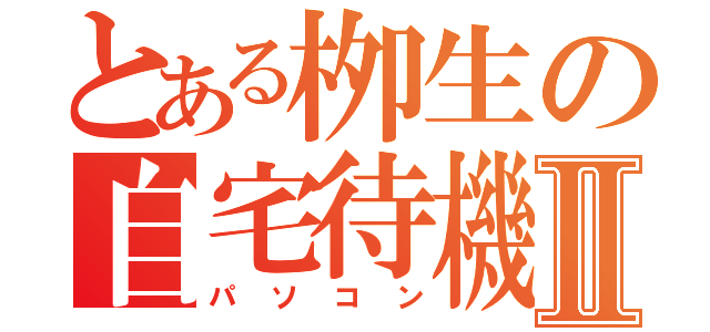 とある栁生の自宅待機Ⅱ（パソコン）