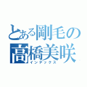 とある剛毛の高橋美咲（インデックス）