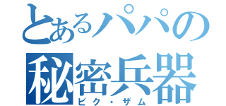 とあるパパの秘密兵器（ビク・ザム）