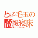 とある毛玉の高級寝床（スーパーたかだい）