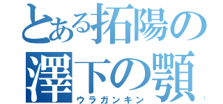 とある拓陽の澤下の顎（ウラガンキン）