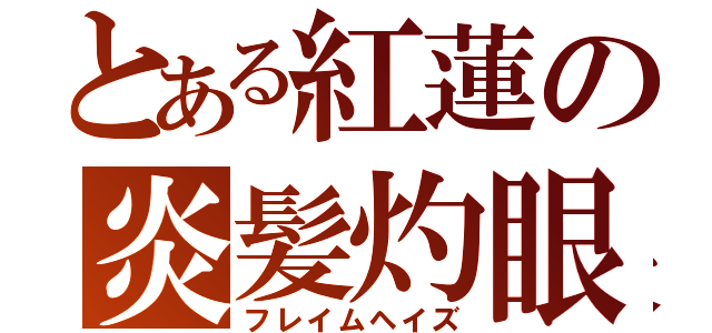 とある紅蓮の炎髪灼眼（フレイムヘイズ）