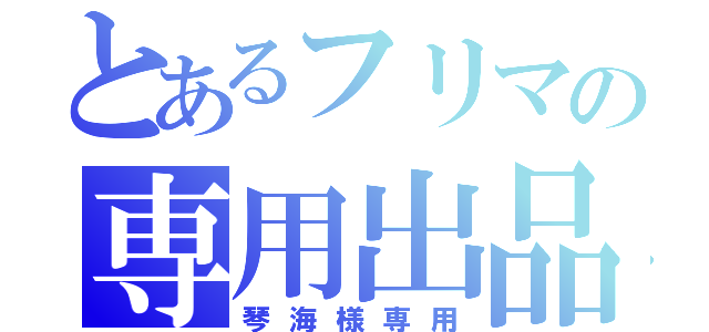 とあるフリマの専用出品（琴海様専用）