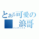 とある可愛の  浪哥哥（インデックス）