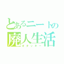 とあるニートの廃人生活（オタッキー）