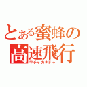 とある蜜蜂の高速飛行（ワチャカナドゥ）