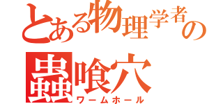 とある物理学者の蟲喰穴（ワームホール）