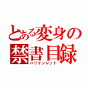 とある変身の禁書目録（ハリケンレッド）