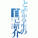 とある中学生の自己紹介（ハラ　ヒカル）