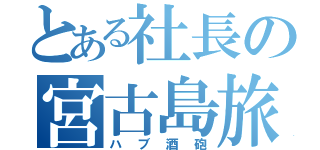 とある社長の宮古島旅（ハブ酒砲）