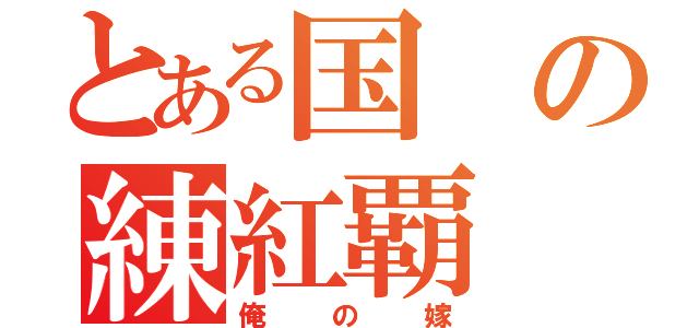 とある国の練紅覇（俺の嫁）