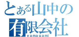 とある山中の有限会社（ｙａｍａｇａｍｉ）