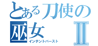 とある刀使の巫女Ⅱ（インテントバースト）