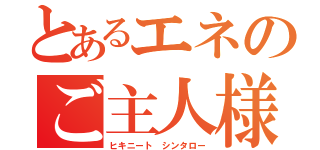 とあるエネのご主人様（ヒキニート　シンタロー）