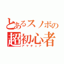 とあるスノボの超初心者（アマチュア）