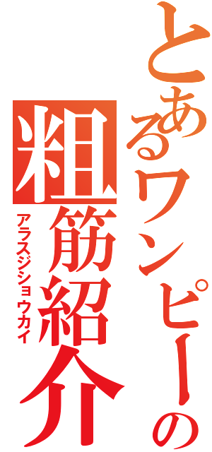 とあるワンピースの粗筋紹介（アラスジショウカイ）