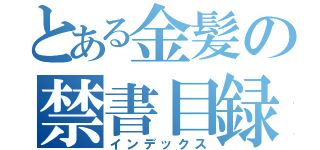 とある金髪の禁書目録（インデックス）